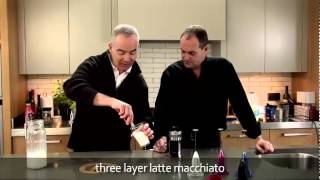 aerolatte  milk frother makes three layer caffè latte macchiato [upl. by Malilliw]