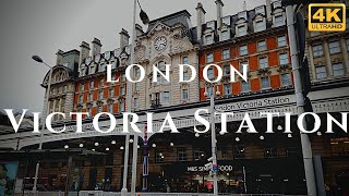 London Victoria Station Walk Through England 4K [upl. by Aerdna]