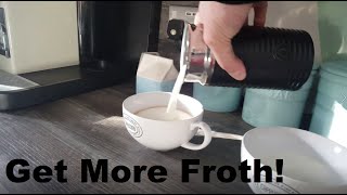 How to Get More Froth from Your Nespresso Coffee Aeroccino  Nespresso tips and help [upl. by Asirrac]